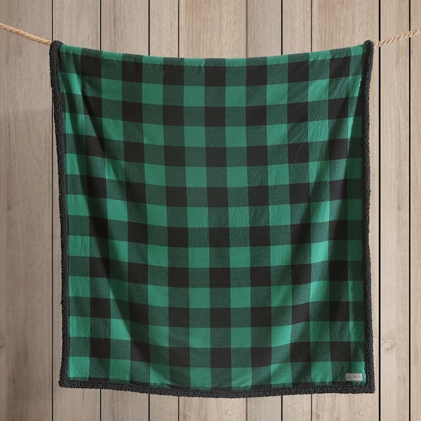 Eddie bauer cabin plaid sherpa online throw