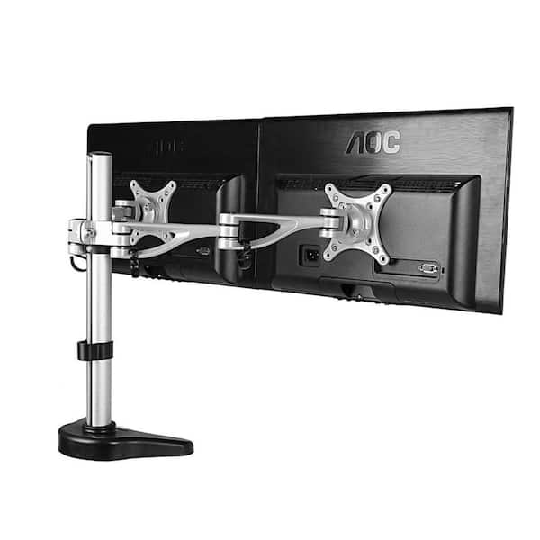 Unbranded Dual Monitor Arm Desk Mounts LCD Stand for 10 in. - 27 in. Flat Screens Supports up to 17.6 lbs. Per Monitor