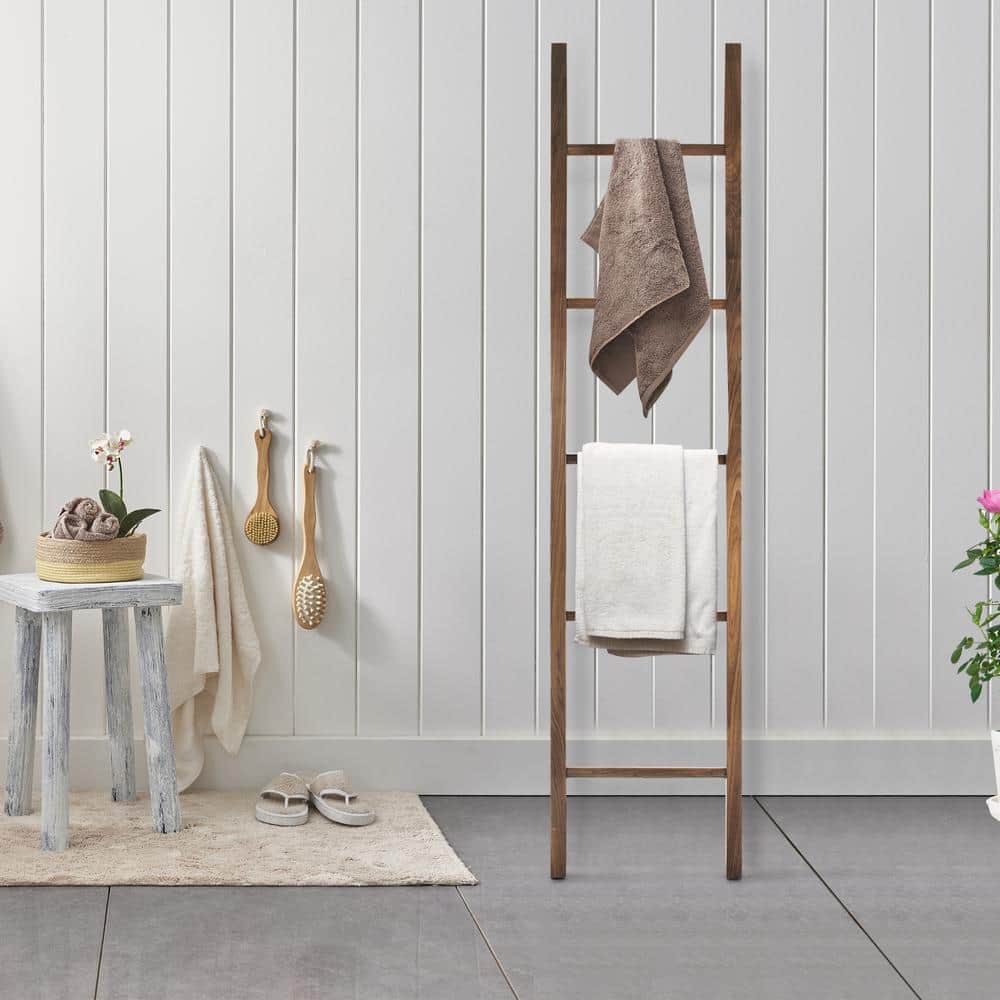 Solid Walnut Decorative Ladder with Natural Finish