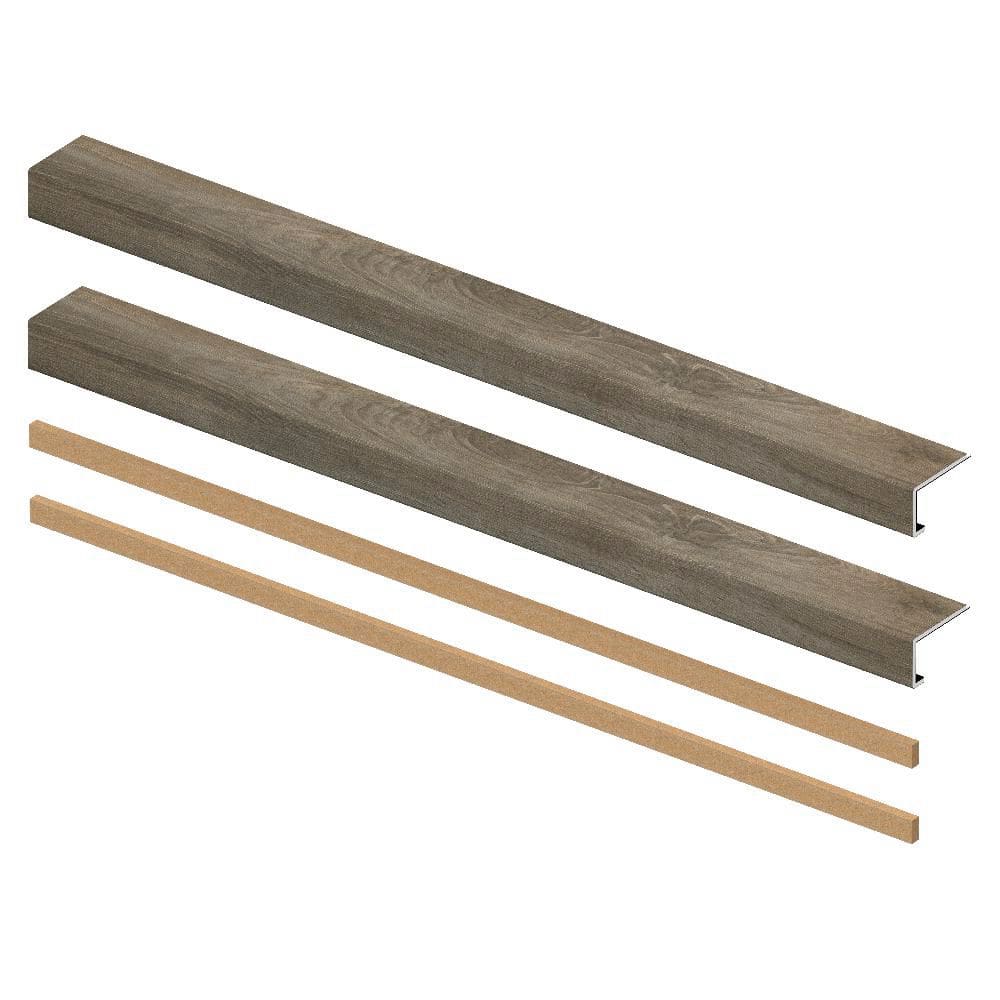 Palenque Park 5mm x 46in x 4in Exact Match Large Square Nose Open Stair Return/Landing Kit (2-Pack) price history on PriceWatchPro