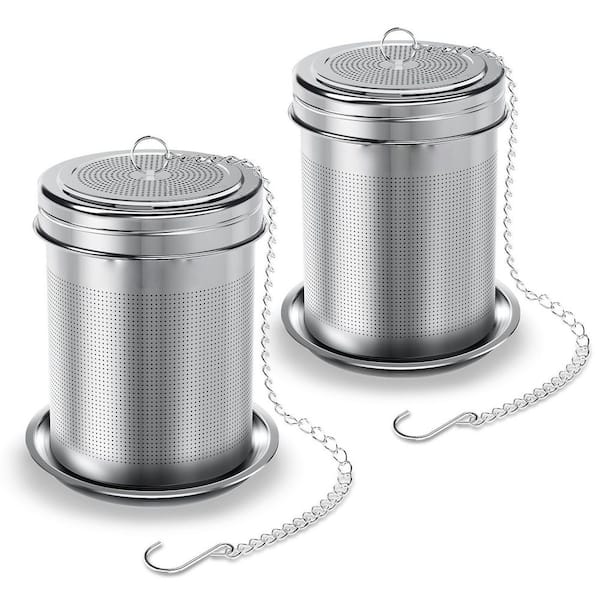 Stainless Steel Tea Infuser with Extra Fine Mesh, Extended Chain Hook for Tea, Brew Tea, Spices and Seasonings (2-Pack)