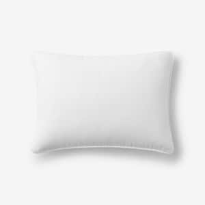 Vito White Polyester 18x18 Square Decorative Throw Pillow