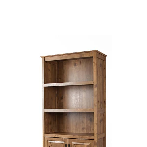 SAINT BIRCH Houston 71 in. Rustic Brown 5-Shelf Standard Bookcase  SBAS3102BKRB - The Home Depot