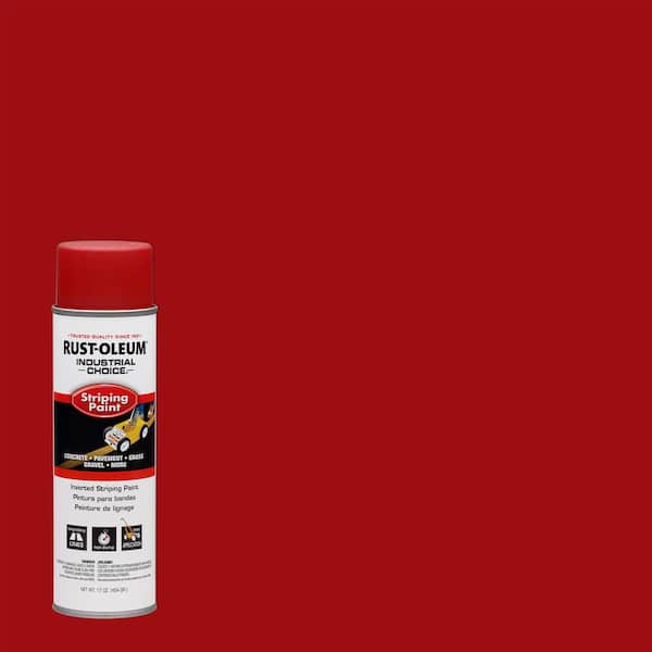 Rust-Oleum Industrial Choice 17 oz. S1600 System Red Inverted Striping Spray Paint (6-Pack)
