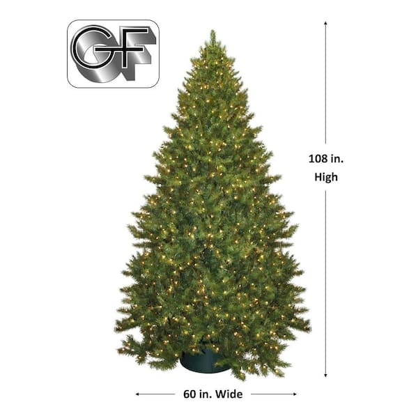 General Foam 9 ft. Pre-Lit Carolina Fir Artificial Christmas Tree with  Clear Lights HD-21690C9 - The Home Depot