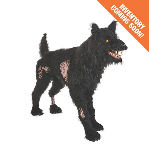 5.5 ft. Gruesome Grounds Animated LED Fear Valley Wolf H8