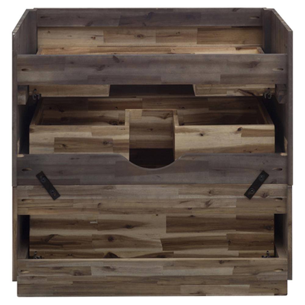 Acacia Wood 53" Brown Freestanding Bathroom Vanity Base