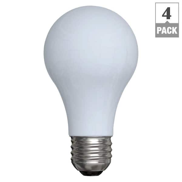GE Reveal 100-Watt Halogen Equivalent A19 Light Bulb (4-Pack)
