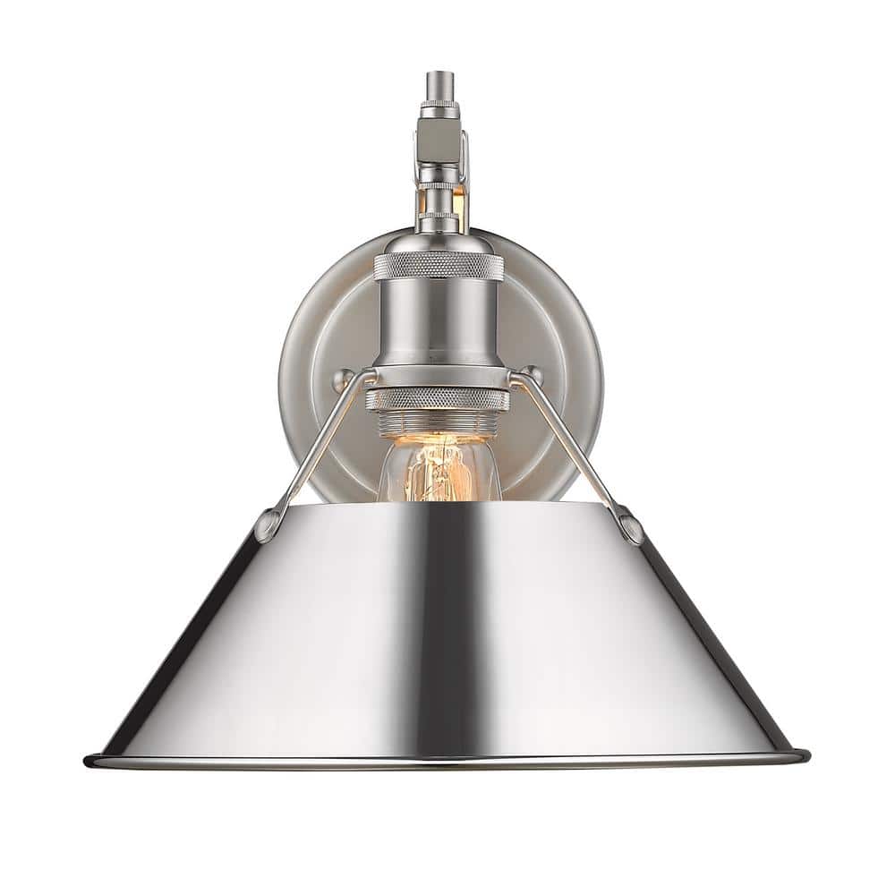 Orwell PW 1-Light Wall Sconce in Pewter with Chrome Shade price history on PriceWatchPro