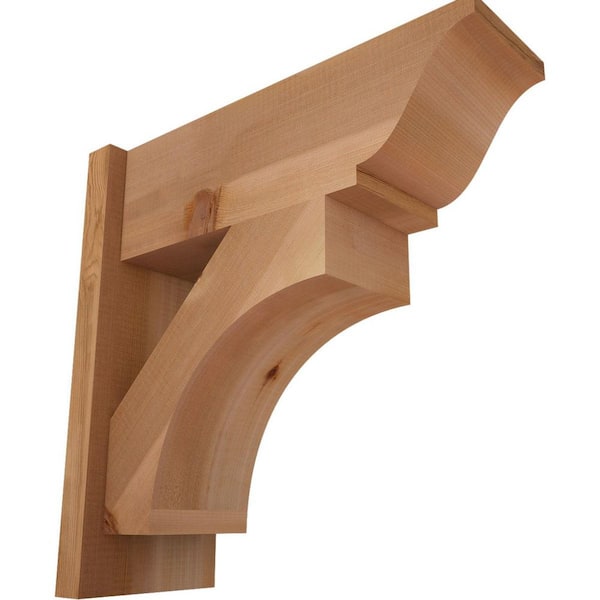 Ekena Millwork 8 in. x 20 in. x 20 in. Western Red Cedar Westlake Traditional Smooth Outlooker