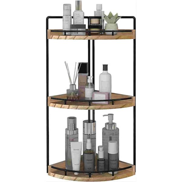 2 Tier Bathroom Countertop Organizer, Wood Bathroom Counter Shelf Organizer  