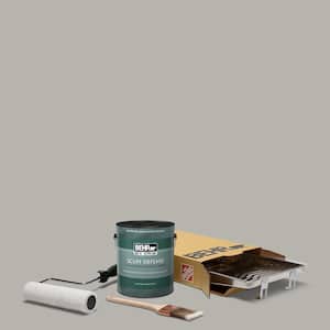 1 gal. #PPU24-11 Greige Extra Durable Semi-Gloss Enamel Interior Paint and 5-Piece Wooster Set All-in-One Project Kit