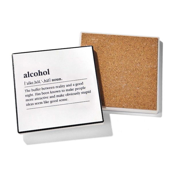 Sip Sip Hooray Round Cork Coasters (Set of 4)