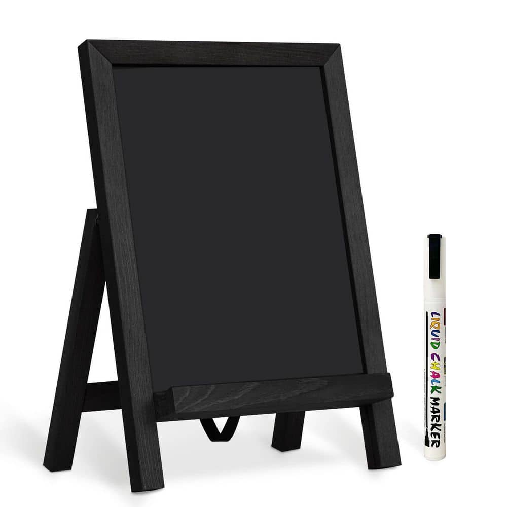 Afoxsos Magnetic Chalkboard Sign with Stand Tabletop Wooden Framed