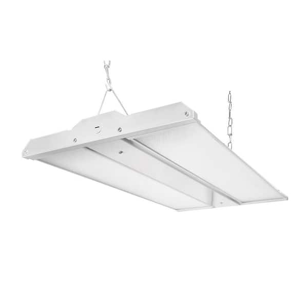 2 ft. 25.8 in. 220-Watt Adjustable Panel White 29700 Lumens Integrated LED Dimmable Linear High Bay Light with 5000K