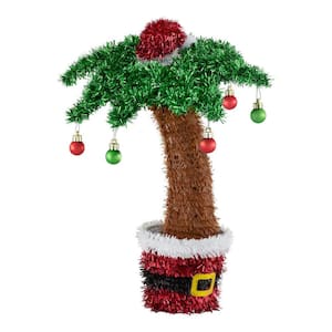 13 in Tinsel Table Top Palm Christmas Tree