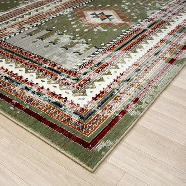 Sportsglyphs Ivory 4 ft. x 6 ft. Area Rug