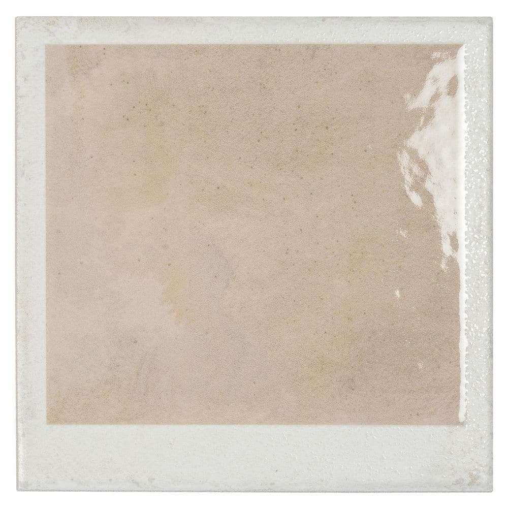 Cadence 8 in. x 8 in. Matte, Glossy Gray Beige Porcelain Square Motif Tile (12.49 sq ft/case)-29 Pack price history on PriceWatchPro