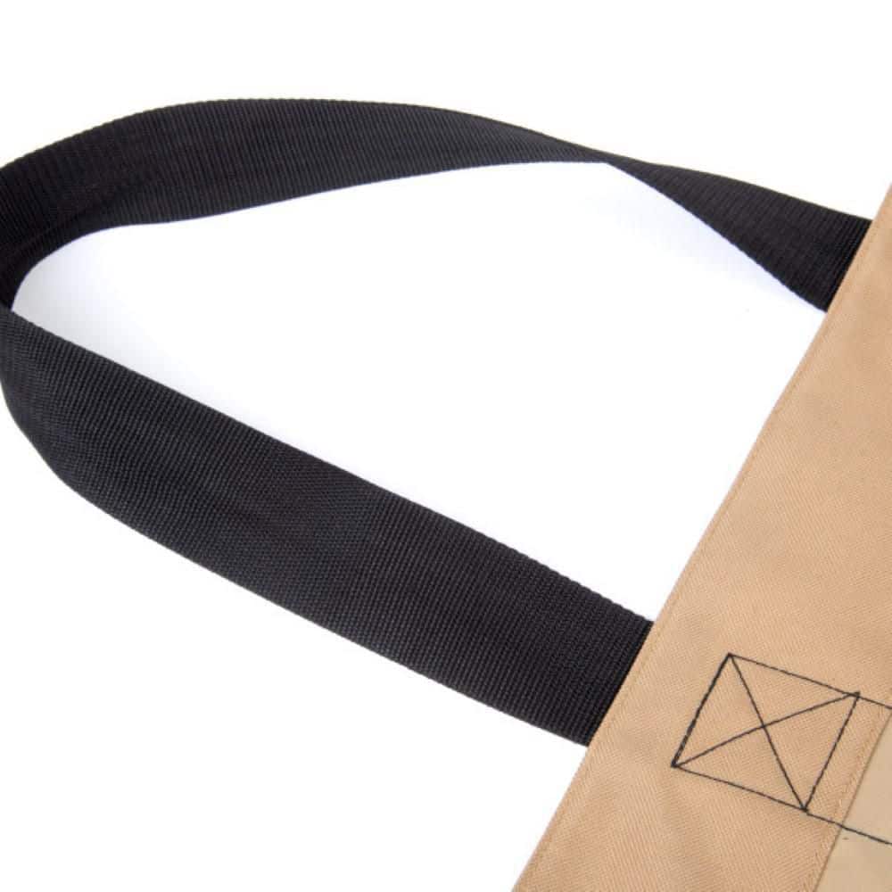 Tan Heavy-Duty Polyester Firewood Log Carrier Bag