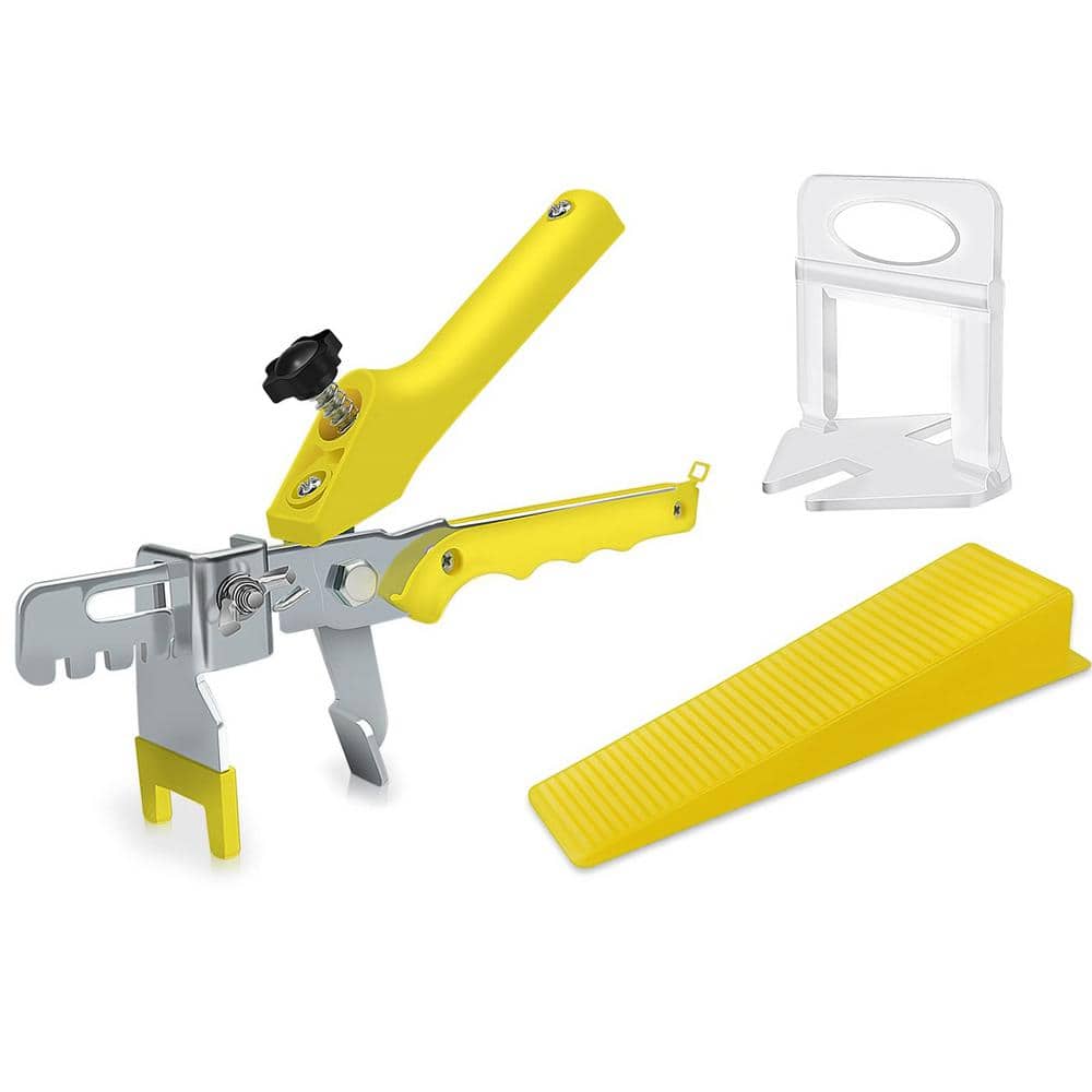 1/8 in. Tile Tools Set, Tile Leveling System with 300-Piece Tile Spacers Cl