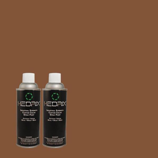 Hedrix 11 oz. Match of ICC-81 Traditional Leather Semi-Gloss Custom Spray Paint (2-Pack)