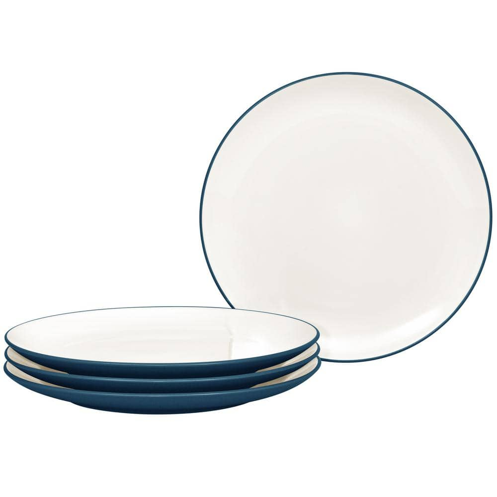 Noritake Colorwave Blue Stoneware Coupe Dinner Plate 10-1/2 in. (Set of ...