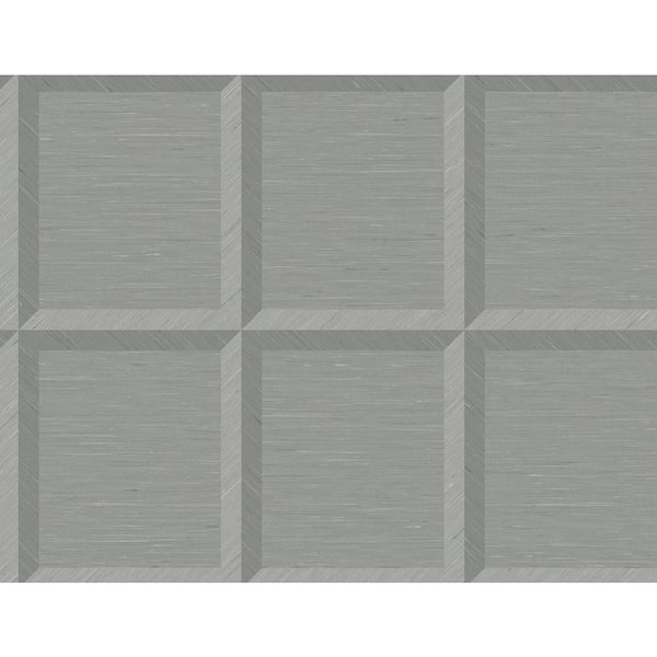 Seabrook Designs 60.75 sq. ft. Ice Grey Oulu Embossed Vinyl Unpasted Wallpaper Roll