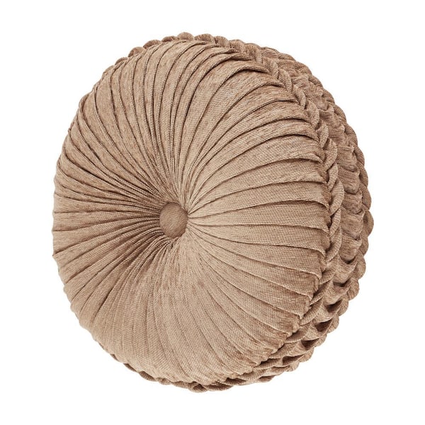 Lakeview Polyester Tufted Round Decorative Throw Pillow 15X15"