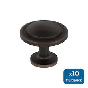 Loop 1-3/16 in. (30 mm) Dia Oil Rubbed Bronze Round Cabinet Knob (10-Pack)