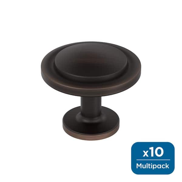 Amerock 10-Pack Loop 1 3/16 in.  30mm  Classic Oil Rubbed Bronze Round Cabinet Knobs
