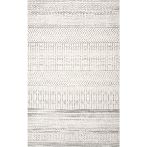Nova Stripes Gray 12 ft. x 18 ft. Indoor Area Rug