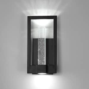 Hanson Medium 2-Light Black Integrated LED Outdoor Wall Sconce