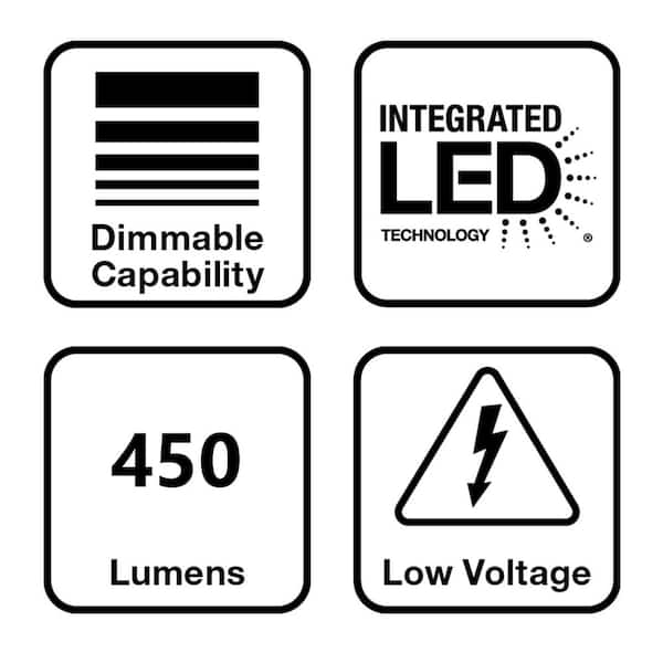 6-Watt Black Outdoor Integrated LED Step Landscape Well Light 6-Watt Black Outdoor Integrated LED Step Landscape Well Light