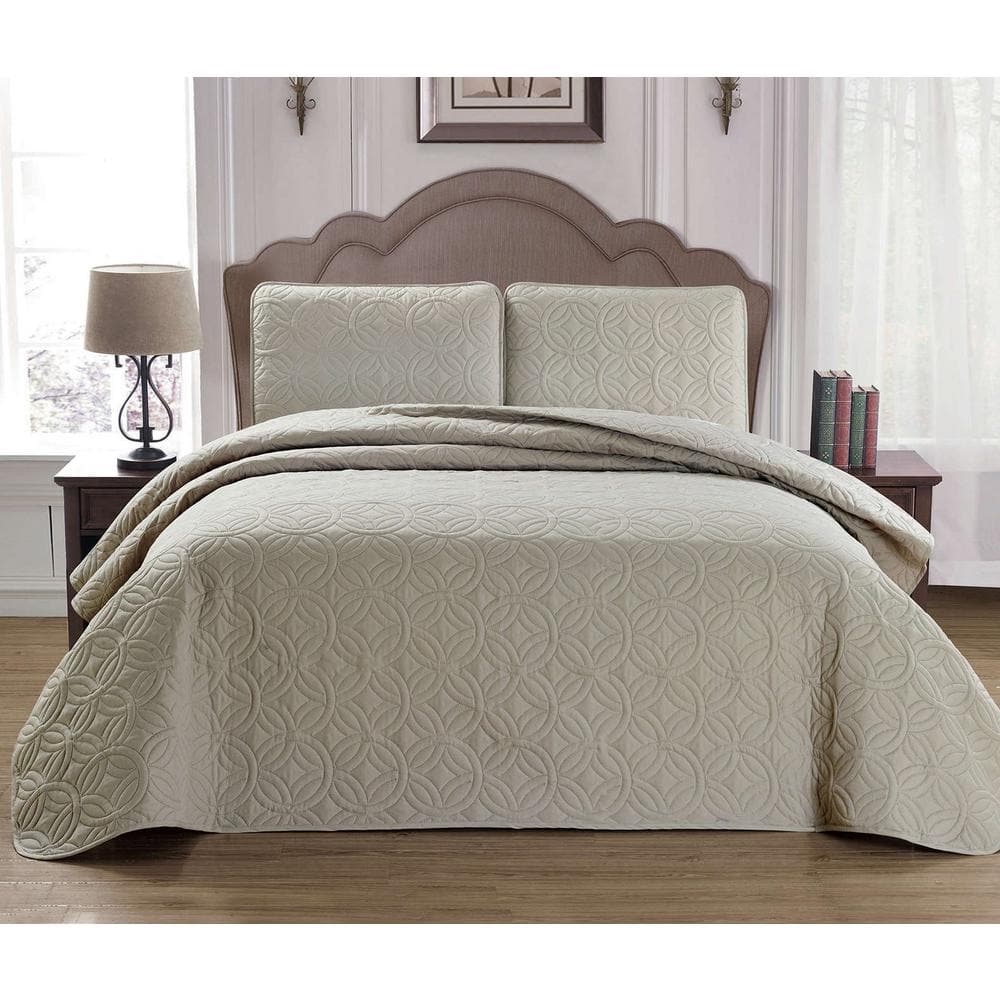 Kyoko Grey-Silver Queen Coverlet Set
