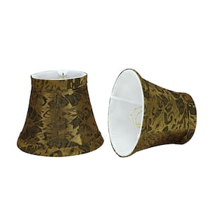 5 in. x 4 in. Pumpkin Gold Bell Lamp Shade (2-Pack)
