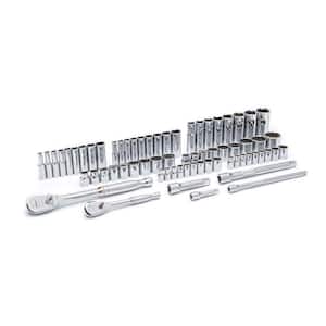 DEWALT 1/4 in. and 3/8 in. Drive SAE and Metric Mechanics Tool Set (84 ...