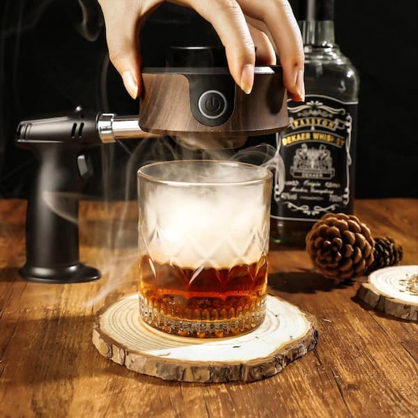 Lynzavix Electric Whiskey Smoker Kit Wood Box with 6 Wood Chips