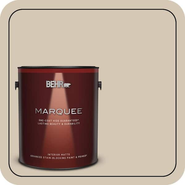 BEHR MARQUEE 1 gal. #MQ3-10 French Beige One-Coat Hide Matte Interior Paint & Primer