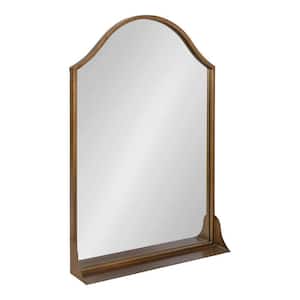 Gramera 20.00 in. W x 30.25 in. H Arch Metal Gold Framed Traditional Wall Mirror