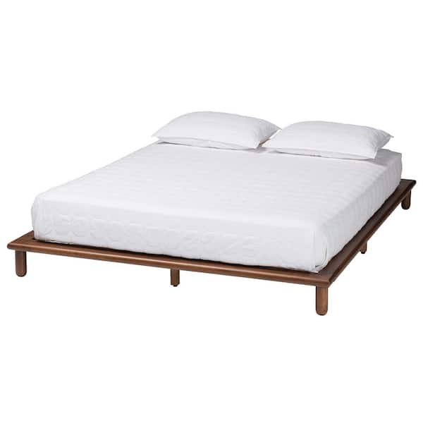 Baxton Studio Alivia Brown Wood Frame Queen Size Platform Bed 238