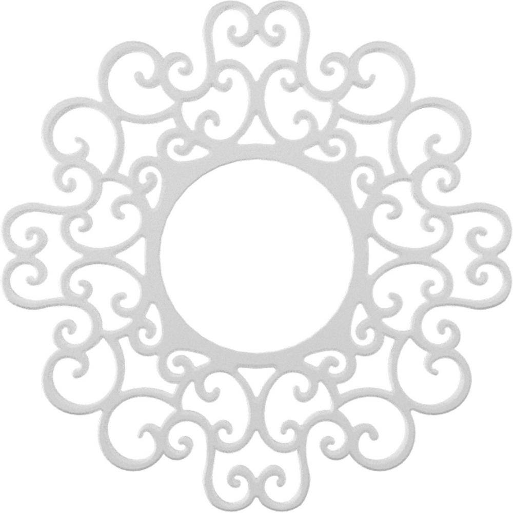 22'' White PVC Pierced Ceiling Medallion with Intricate Design