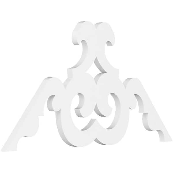 Ekena Millwork 1 in. x 36 in. x 21 in. (14/12) Pitch Benson Gable Pediment Architectural Grade PVC Moulding