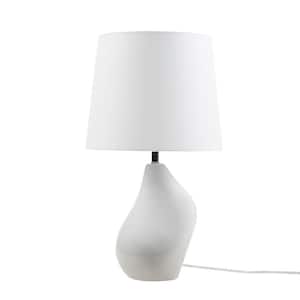 ZenGlossy 21.75 in. Grey Asymmetrical Ceramic Table Lamp