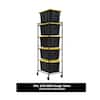 HDX Steel Wire Garage Storage Bin Rack with Casters for 27 Gal. Tough Totes in Black (22 in. W x 69 in. H x 28.5 in. D) HD27BINBPS