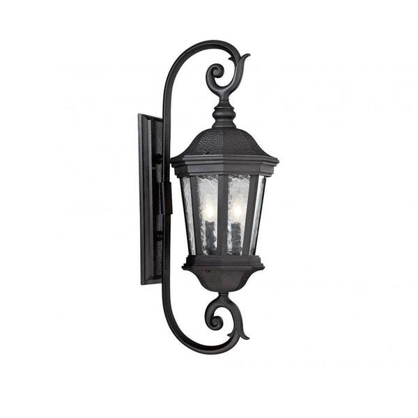 Illumine Tottington 2-Light Black Outdoor Wall Mount Lantern