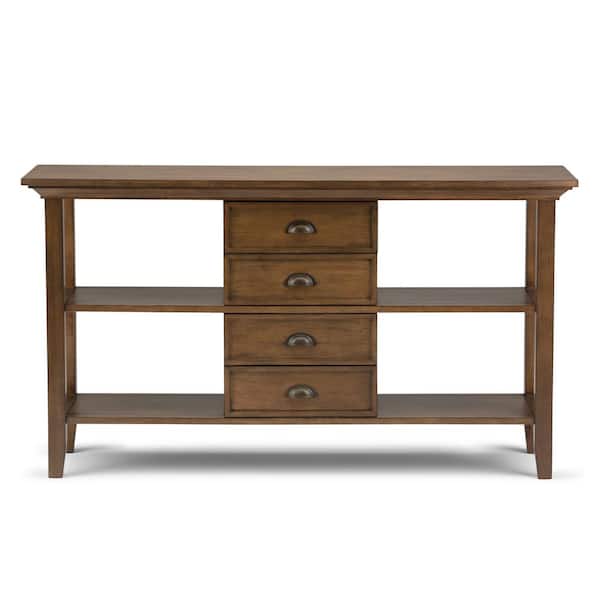Wide Transitional Console Sofa Table, 42 Inch High Sofa Table