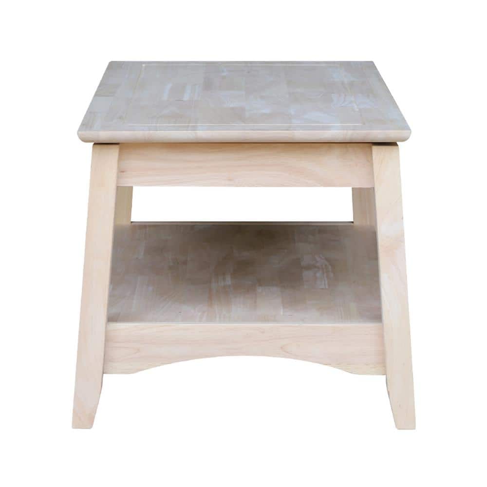 Solid Parawood Bombay Tall Lift-Top Coffee Table in Natural Finish