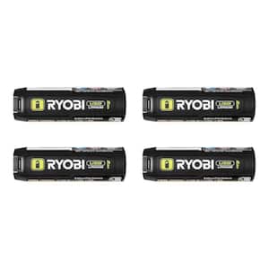 4-Pack RYOBI USB Lithium-Ion 2.0 Ah Rechargeable Batteries