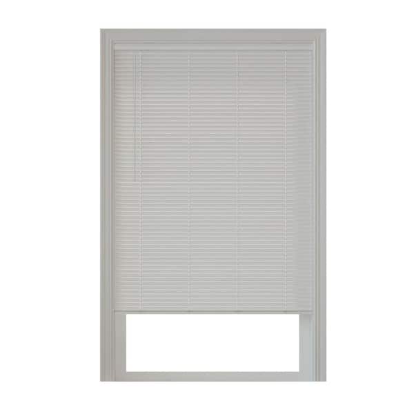 White Cordless Room Darkening Vinyl Horizontal Blinds with 1 in. Slats - 26 in. W x 60 in. L