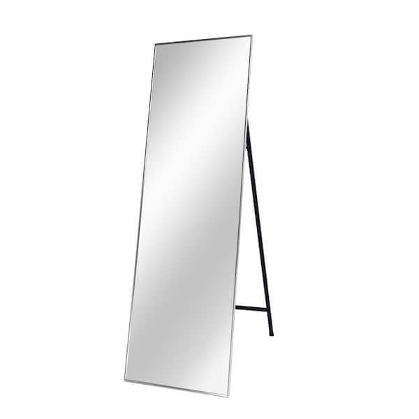 Teamson Kids 22 in. W x 65 in. H Rectangle Silver Metal Frame Stand Full-Length Mirror
